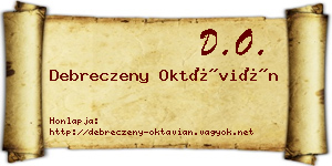 Debreczeny Oktávián névjegykártya