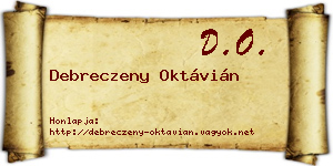Debreczeny Oktávián névjegykártya