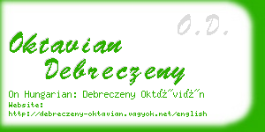 oktavian debreczeny business card